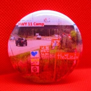 Hwy 11 Camp - signs- 2.25 in (58mm) button