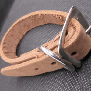 light brown leather pet collar